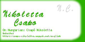 nikoletta csapo business card